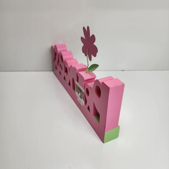 Princess Wood Carved Sign Décor Painted Vibrant Colors Shelf Sitting Design - Picture 4 of 9